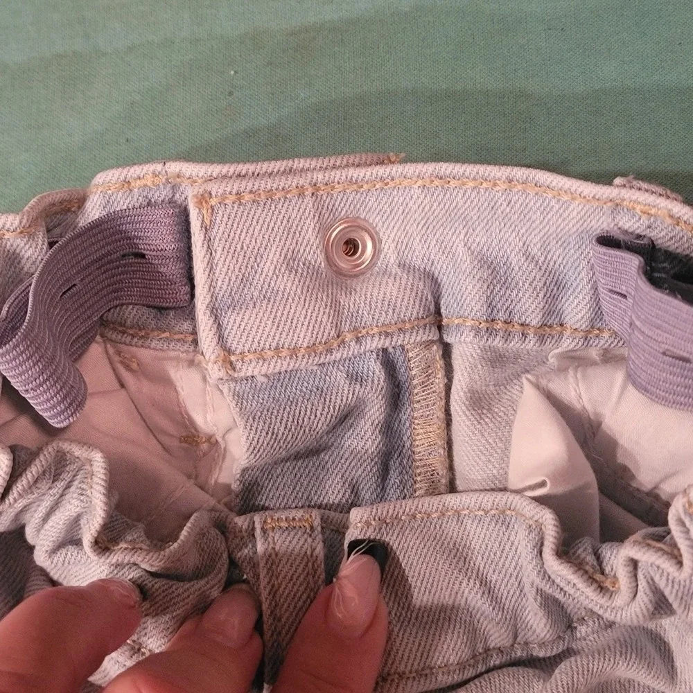 Old Navy Girls Light Wash Distressed High Rise Flare Jeans Size 6